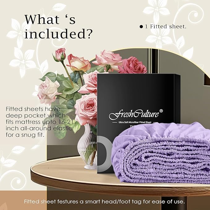 FreshCulture Full Fitted Sheet Only – Premium Hotel-Quality Fitted Sheet - Image 5