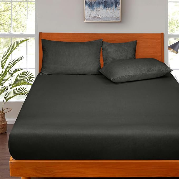 ROYALE LINENS 300 Thread Count 100% Long Staple Combed Cotton Fitted Sheet - Image 9