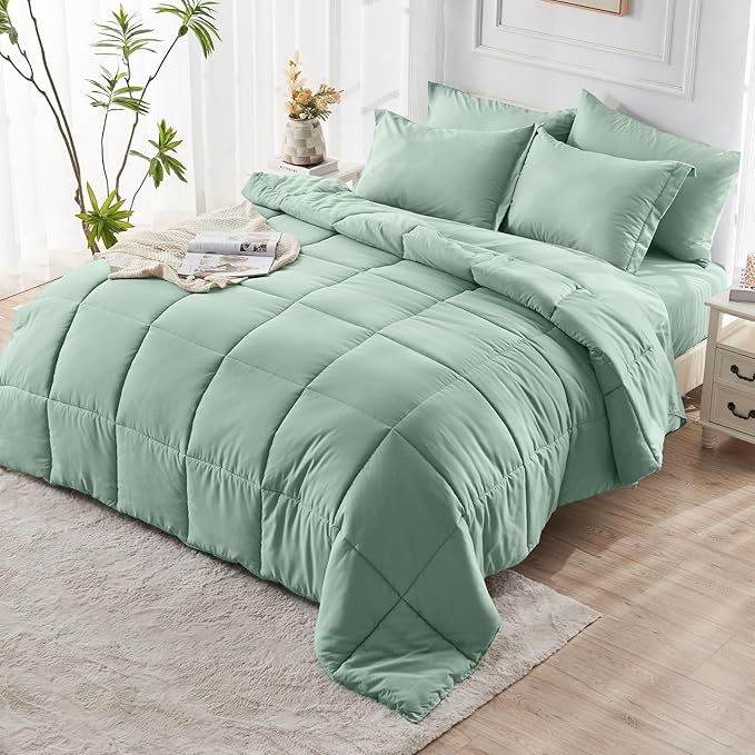 JOLLYVOGUE California King Comforter Set, Ultra-Soft Bed in a Bag Cal King Size - Image 8