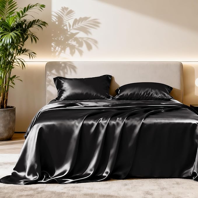 Love's cabin California King Satin Sheet Sets - Image 2