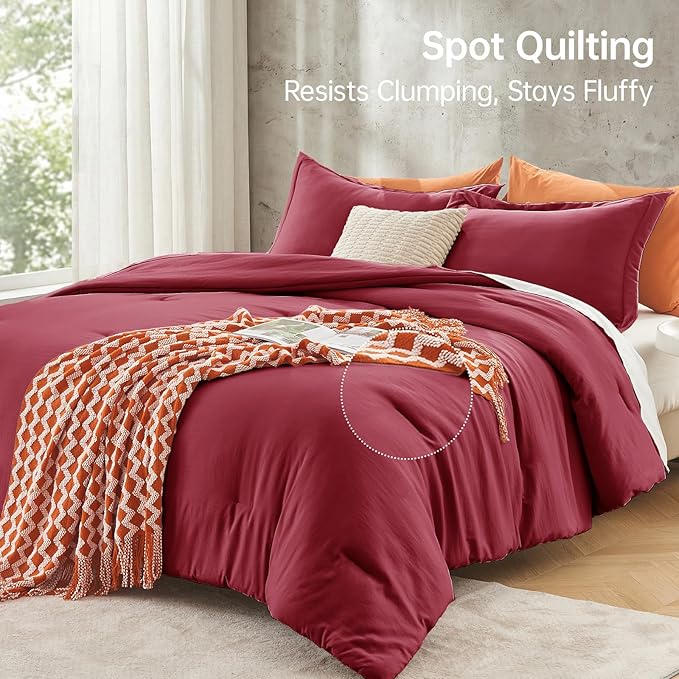 MUXHOMO Full Comforter Sets, All Season Ultra Soft Down Alternative Bedding - Image 5