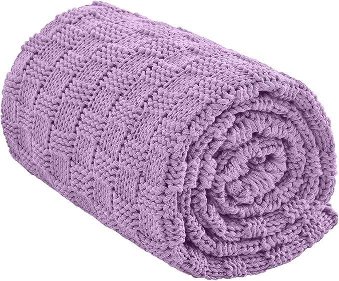 Knitted Weighted Blanket Adult, No Beads Heavy Blanket 60” x 80'' 20lbs by Unknown
