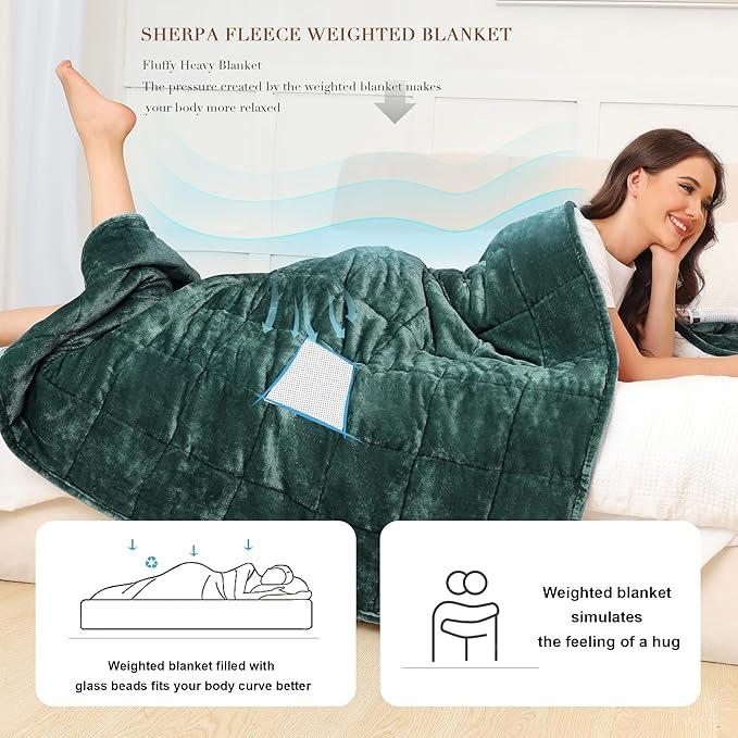Alomidds Weighted Blanket Queen Size 15lbs 60 x 80 inches, Adult Weighted - Image 3