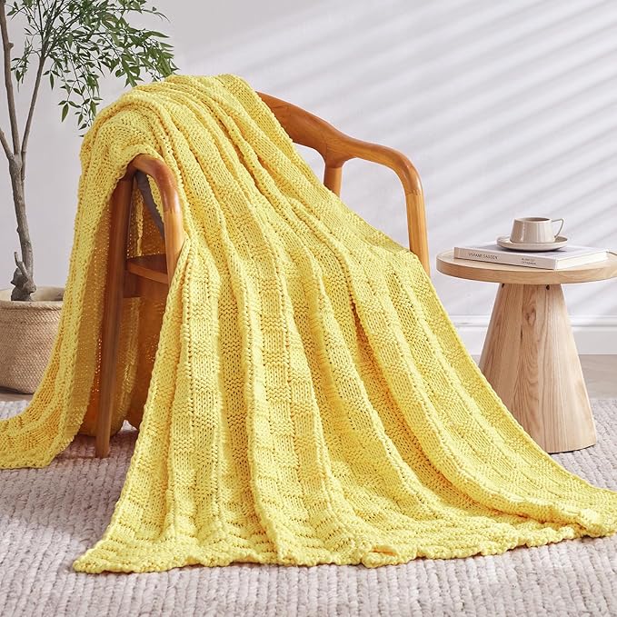 Knitted Weighted Blanket for Adult, No Beads Heavy Blanket 48” x 72'' 10lbs - Image 2