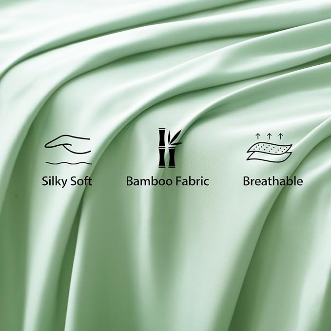 Bamboo Viscose Flat Sheets Only, Sateen Weave Twin Size Flat Sheet Only - Image 3