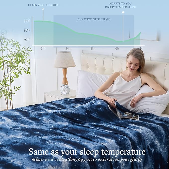 Cooling Blanket Twin Size for Hot Sleepers Ultra Lightweight & Breathable - Image 3