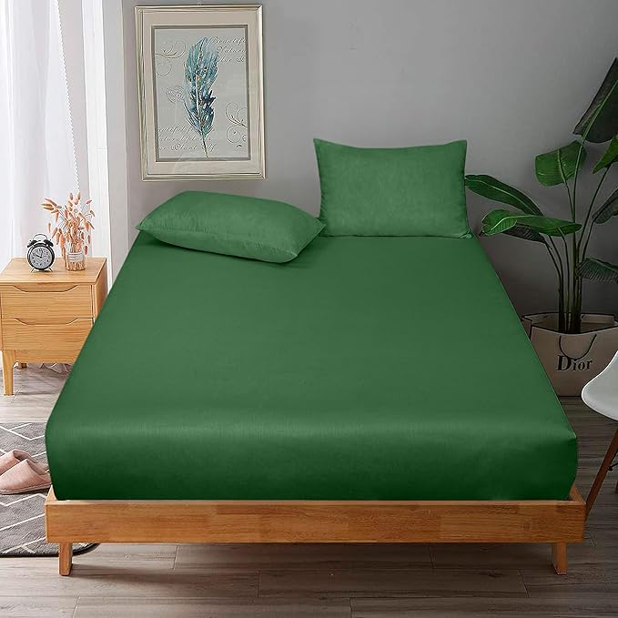 ROYALE LINENS 300 Thread Count 100% Long Staple Combed Cotton Fitted Sheet Full - Image 9