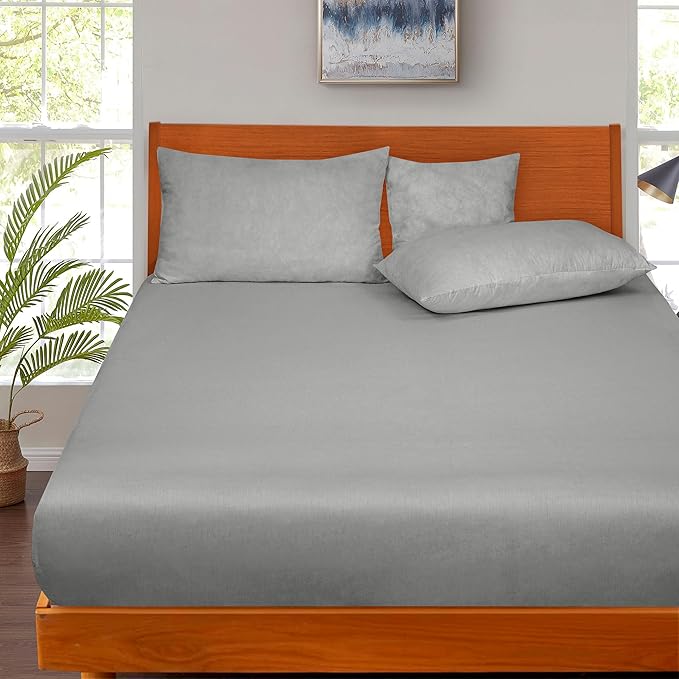 ROYALE LINENS 300 Thread Count 100% Long Staple Combed Cotton Fitted Sheet Twin - Image 5