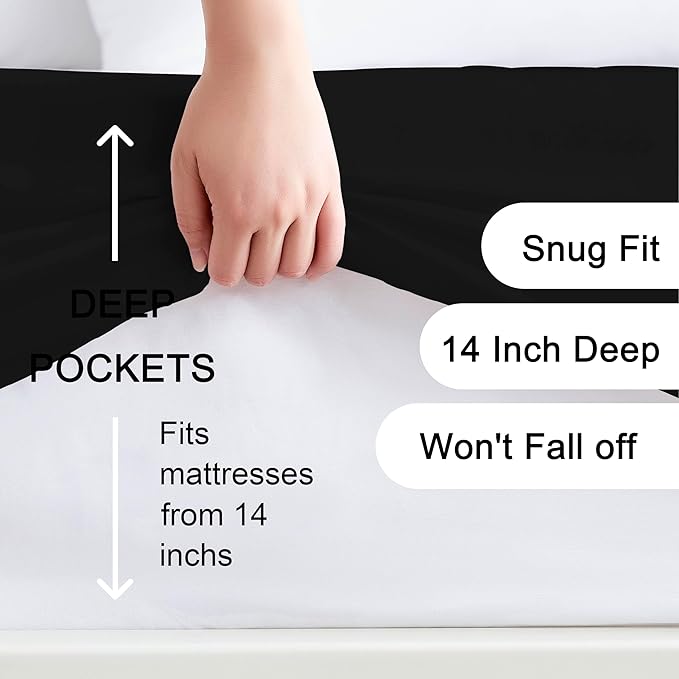 Hotella 100% Microfiber King Size Fitted Sheet Only, 78x80 inches Hotel Quality - Image 2