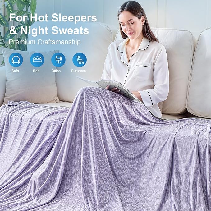 KMUSET Cooling Blanket Twin XL, Double Sided Summer Cooling Blankets - Image 8