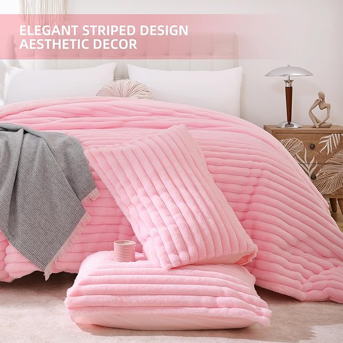 Smoofy Fluffy Queen Comforter Set 3 Pieces - Image 3