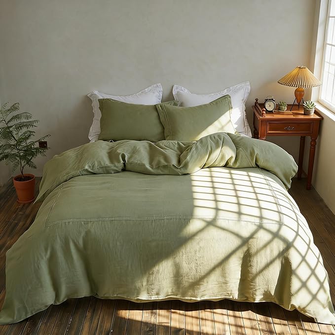 Simple&Opulence 100% Washed Linen Duvet Cover Set 78"x86" by SimpleOpulence