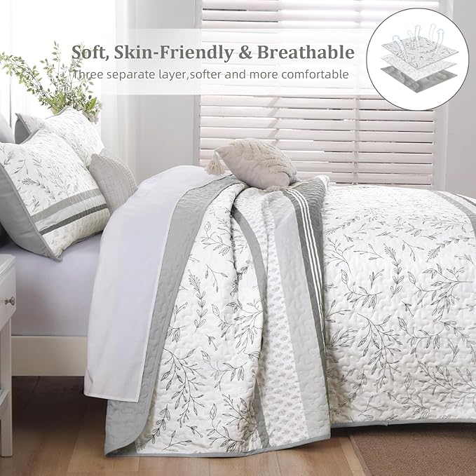 DJY Striped Quilt Set King Size - Image 4
