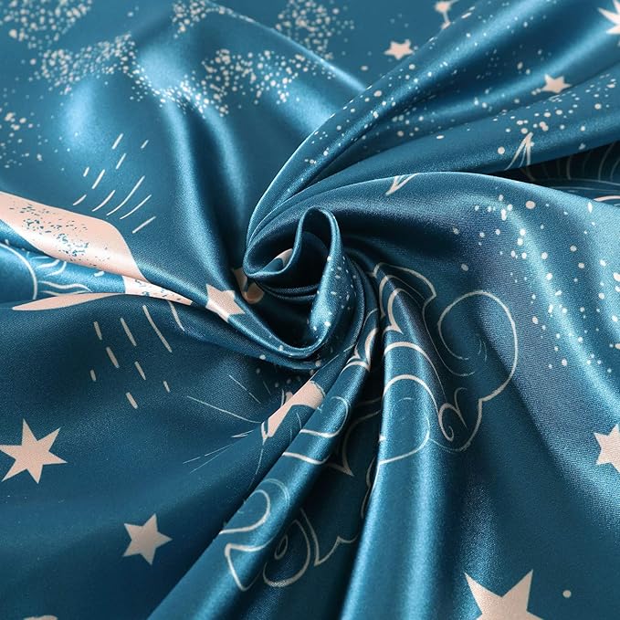 EXQ Home Satin Pillowcase for Hair and Skin, Soft Cooling Printed Pillow Cases - Image 6