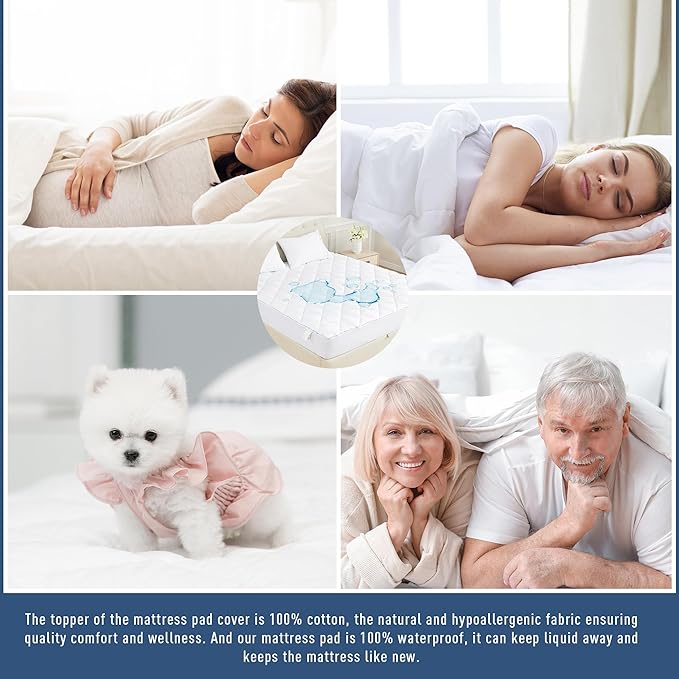 Sunflower Quilted Full Mattress Protector, Mattress Pad Full, Cotton Mattress - Image 6
