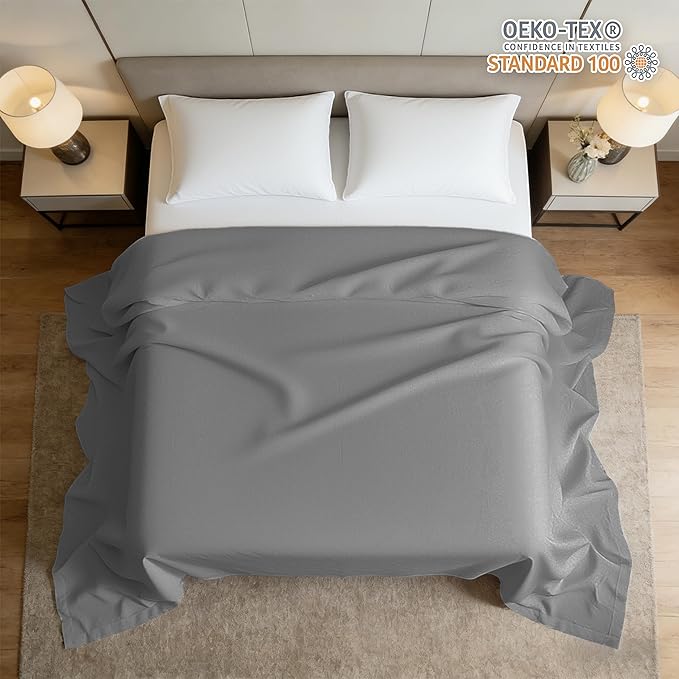 HBHLFZ Twin XL Flat Sheets Only 2 Pack - Image 2
