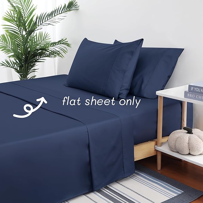 Flat Sheet Only 2 Pack, Queen Size 400 Thread Count 100% Egyptian Cotton Flat - Image 5