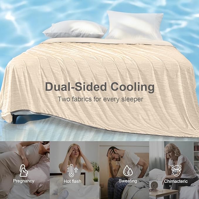 KMUSET Cooling Blanket King Size, Double Sided Summer Cooling Blankets - Image 8