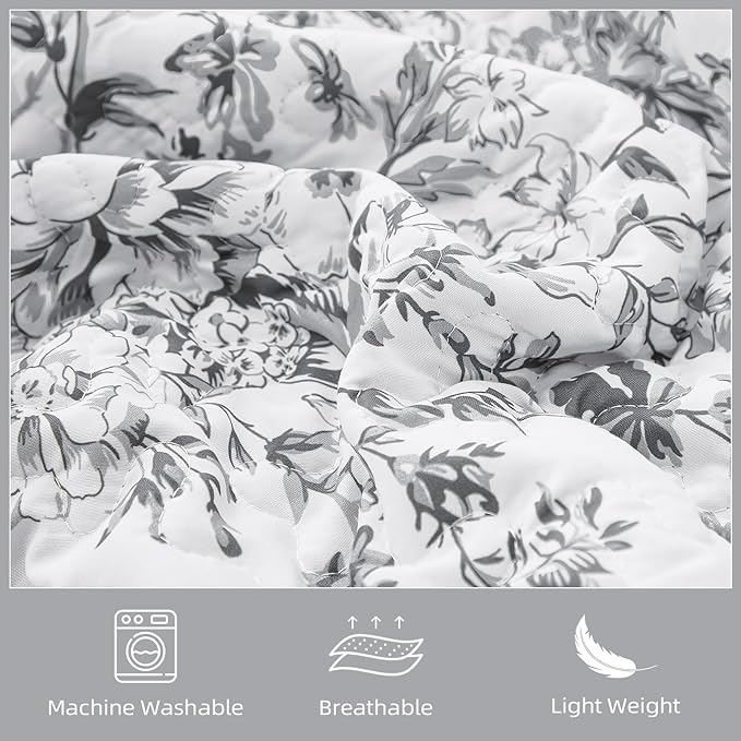 WONGS BEDDING Quilt Queen Size, Botanical Quilt - Image 6