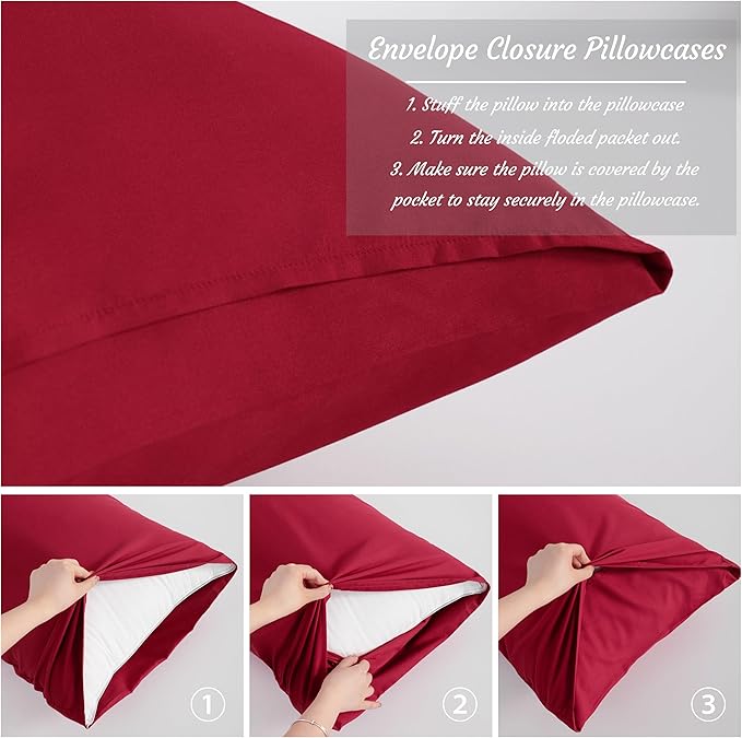 NTBAY Toddler Pillow Cases Set of 2, 2 Pack Brushed Microfiber 14x20 Pillow - Image 3