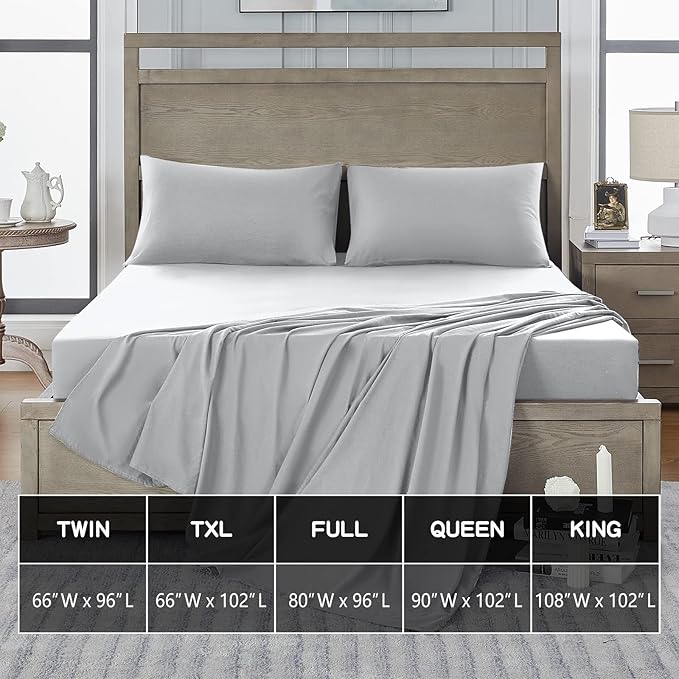 FreshCulture Twin XL Flat Sheets Only 2 Pack - Image 5