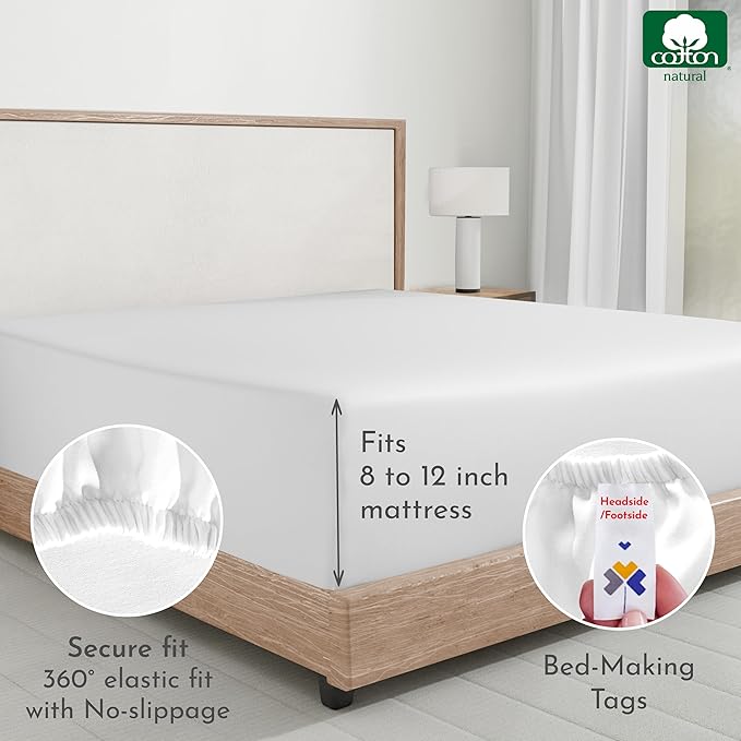 California Design Den 2-Pack Twin Fitted Sheets Only - Image 5