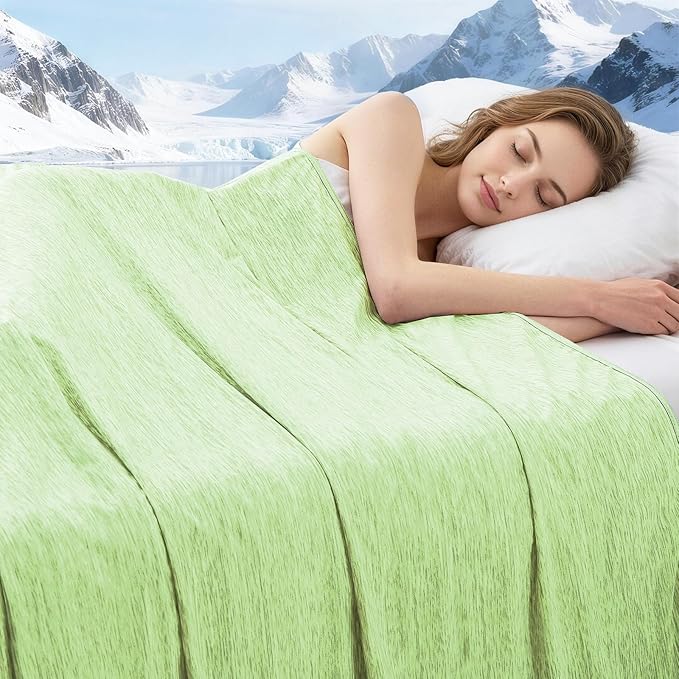 Cooling Blanket Throw Size, Cold Blanket Thin Lightweight Breathable Soft by PENGZHUTECHNOLOGY
