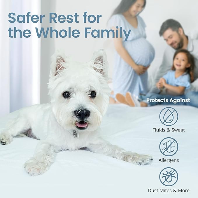 SafeRest Waterproof California King Size Mattress Protector - Image 5