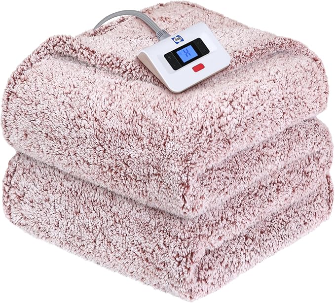 Sealy Electric Blanket Full Size, Soft Sherpa Heated Blanket Single Control by Sealy