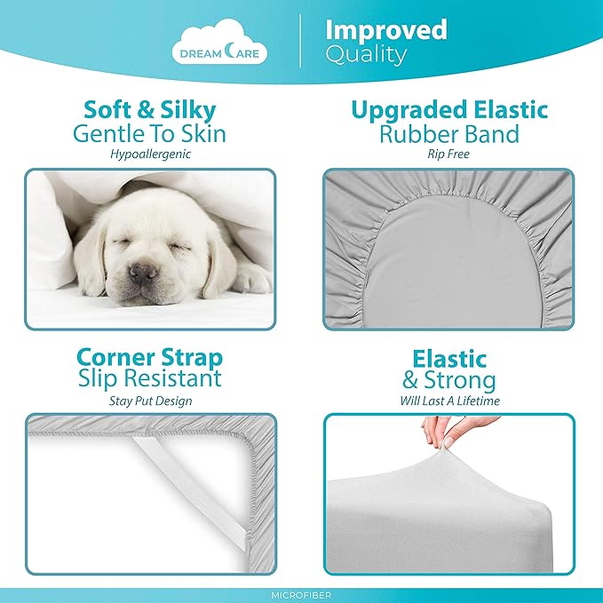 DREAMCARE Fitted Sheet Queen Size - Image 7