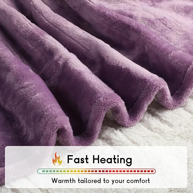 Heated Blanket Electric Throw Size 50''x60'' - Image 3