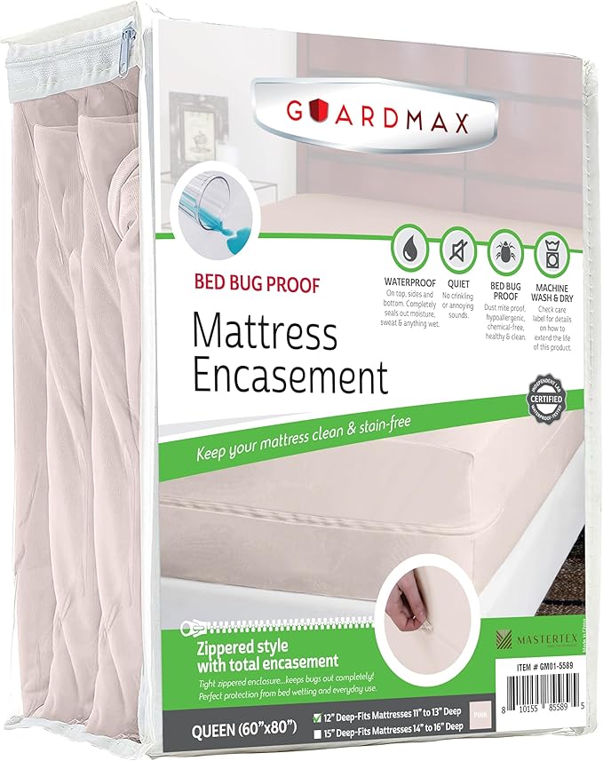 Guardmax Jersey Knitted Queen Zippered Mattress Encasement by Guardmax
