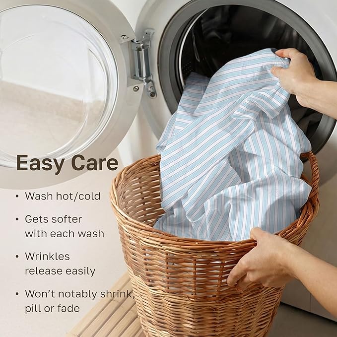 California Design Den Soft 100% Cotton Sheets King Size Set, 400 TC Good - Image 7