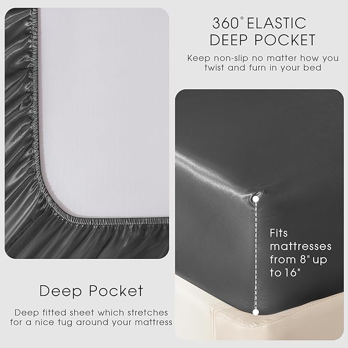 FreshCulture Satin Sheets California King - Image 4