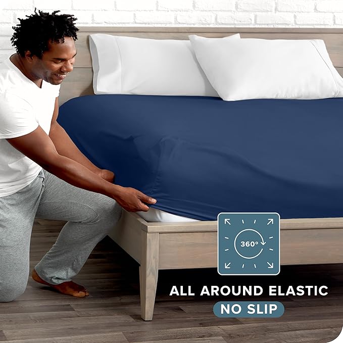 Bare Home Fitted Bottom Sheet Queen - Image 3