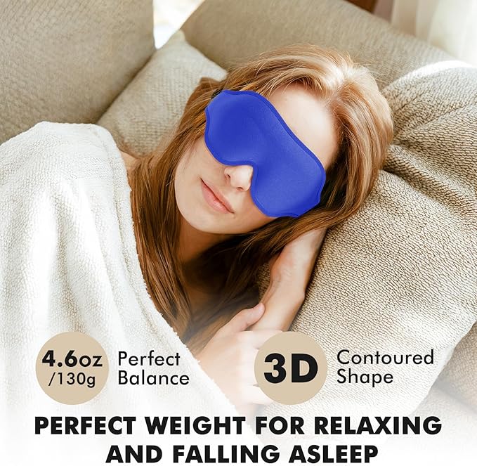 Weighted Eye Mask for Sleeping, 3D Contoured Sleep Mask Blackout - Image 2