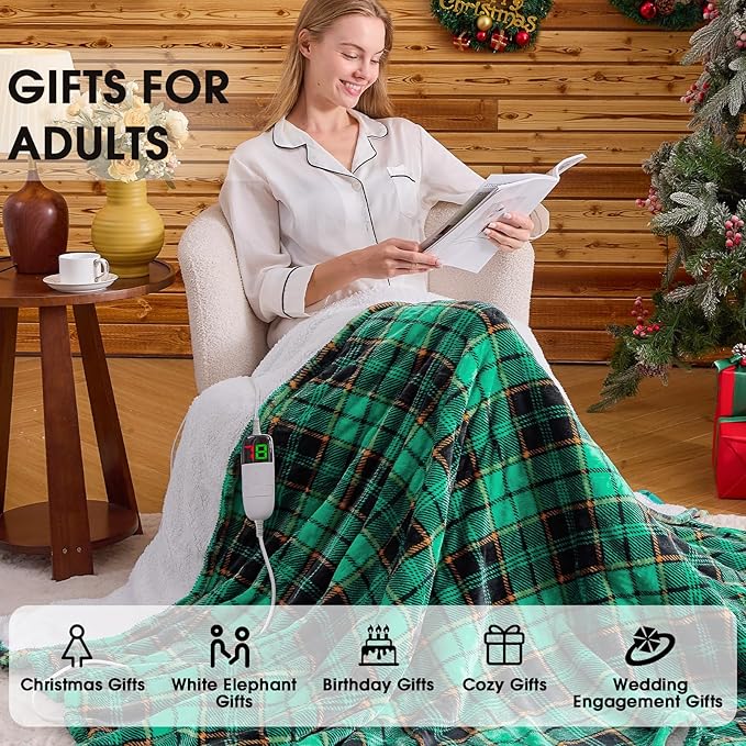 Heated Electric Blanket Queen Size, 84X90 Christmas Blanket - Image 4