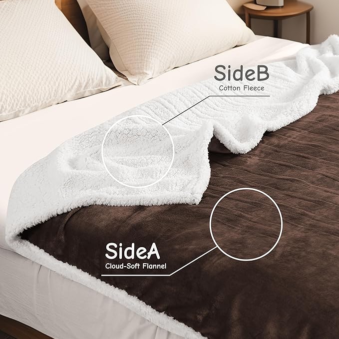 Electric Heated Blanket Full Size 72"x84", Soft Flannel - Image 4