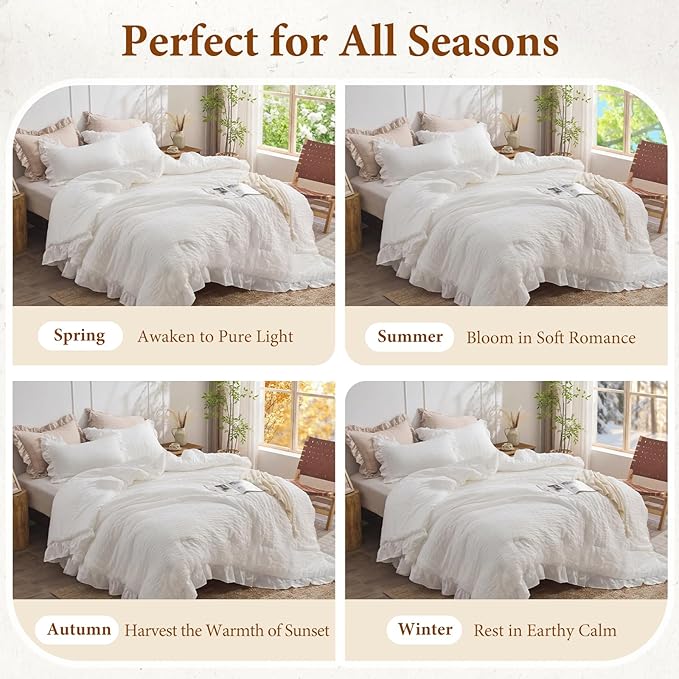 JOLLYVOGUE King Size Comforter Set, Lightweight & Fluffy Bedding Sets King - Image 6