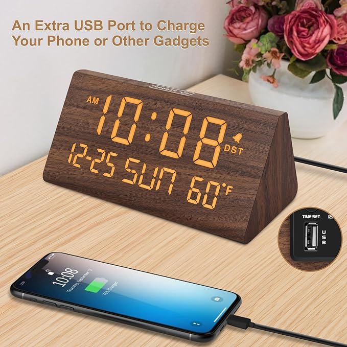 DreamSky Digital Alarm Clocks for Bedrooms - Image 5