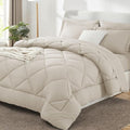 CozyLux Oversized Queen Comforter Set Beige by CozyLux