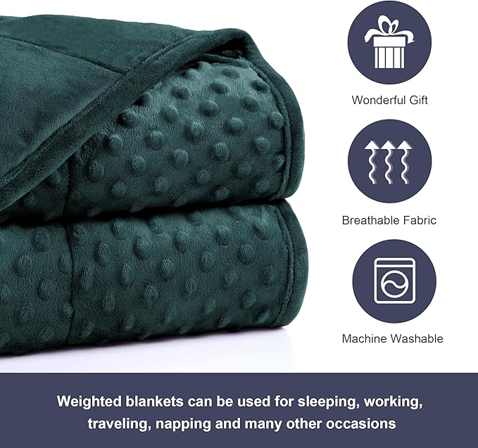Alomidds Weighted Blanket, Luxury Velvet Weighted Blankets - Image 5