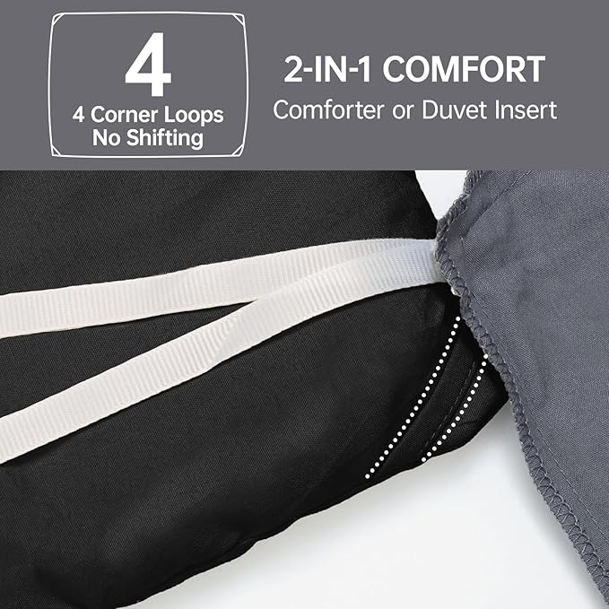 MUXHOMO Black King Size Comforter Set, All Season Ultra Soft Down Alternative - Image 6