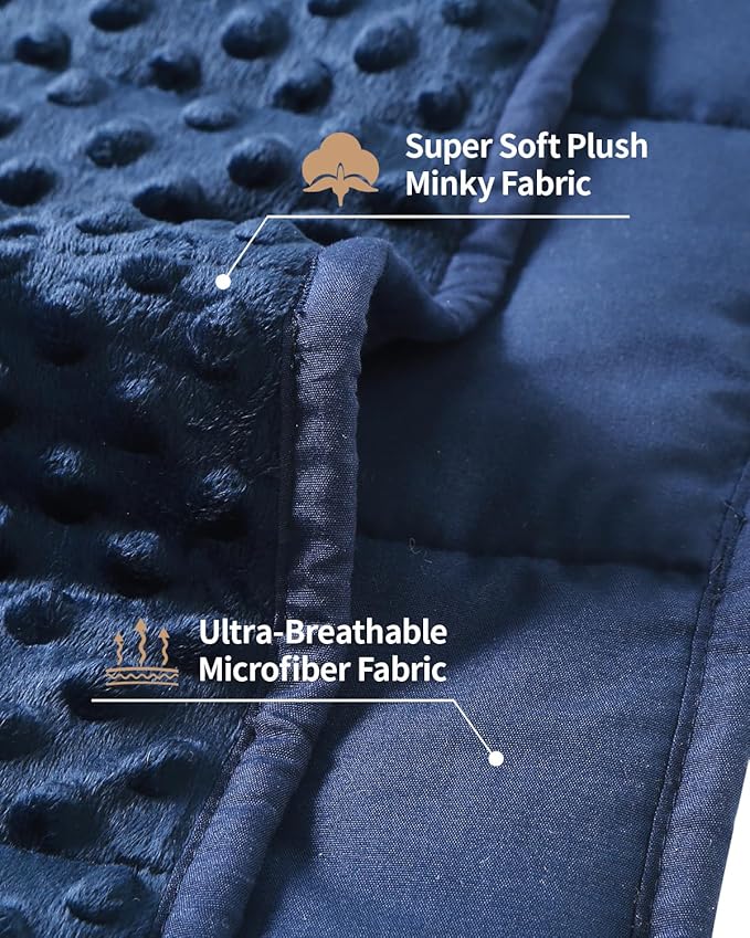 Mr. Sandman Weighted Blanket for Adults Queen, Minky Heavy Blanket for Woman - Image 3