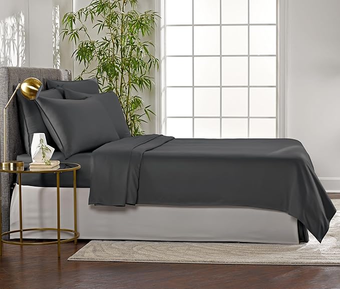 Pure Bamboo Queen Sheets, Genuine 100% Organic Viscose Derived from Bamboo Bed - Image 4