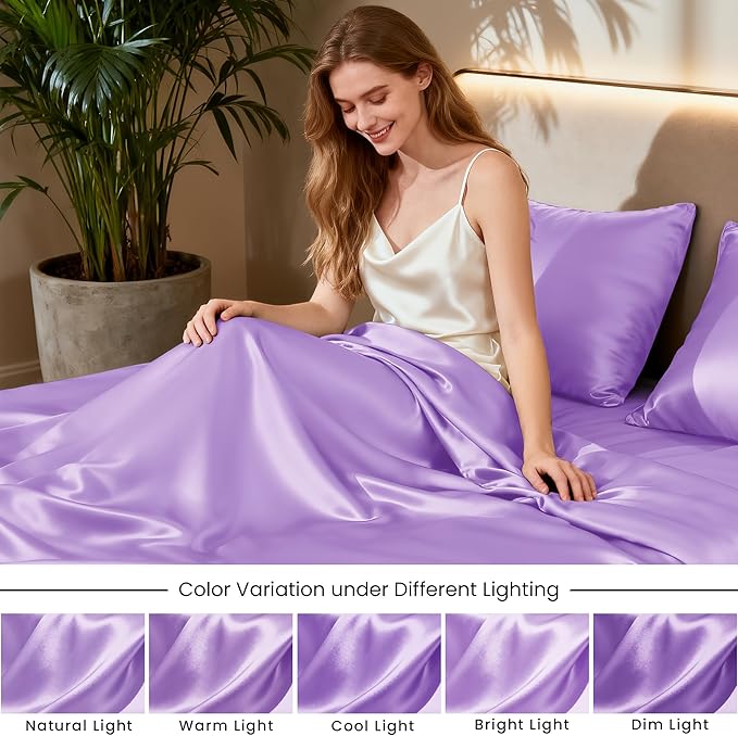 Love's cabin Twin Satin Sheets Sets - Image 7