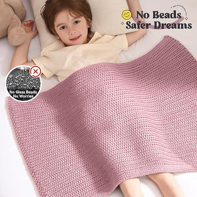 Guohaoi Knitted Weighted Lap Pad No Beads Cooling Weighted Blanket Kids - Image 3