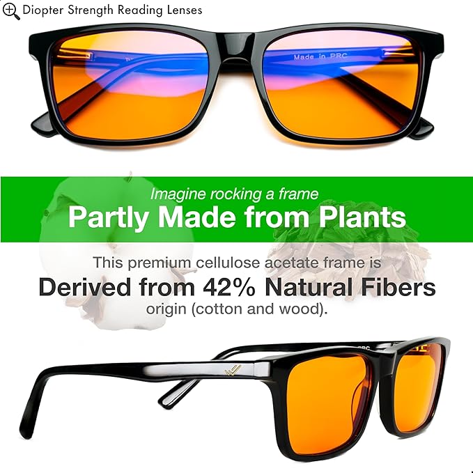 +1.0 +1.5 +2.0 +2.5 Orange Blue Light Blocking Reading Glasses - Image 2