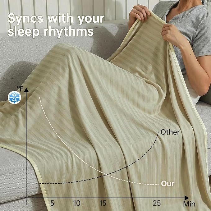 Guohaoi Cooling Blankets for Hot Sleepers, Arc-Chill Q-Max >0.5 Cool Fiber - Image 4