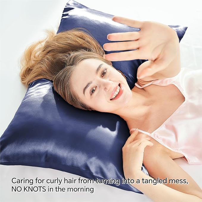 BEDELITE Satin Pillowcase with Zipper 2 Pack, Super Soft and Cooling Similar to - Image 4